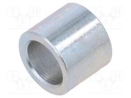 Spacer sleeve; 10mm; cylindrical; steel; zinc; Out.diam: 12mm 