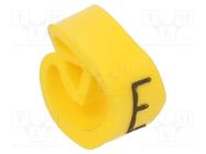 Markers; Marking: E; 4÷10mm; PVC; yellow; -30÷60°C; leaded; PA-2 PARTEX