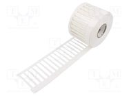 Label; polyester; white; -40÷150°C; slide; TM-I; UL94HB; W: 4mm; reel 