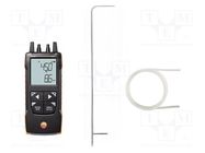 Manometer; 0÷200Pa; LCD; 146x60x28mm; IP40; Meter: differential TESTO