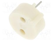 Fuse holder; THT; 6.3A; Mat: thermoplastic; 5.08mm; white; 250VAC ESKA