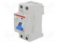 RCD breaker; Inom: 63A; Ires: 300mA; Max surge current: 5000A; IP20 ABB