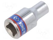 Socket; 12-angles,socket spanner; 4.5mm; 1/4"; short KING TONY