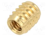 Threaded insert; brass; M4; L: 7.1mm; Features: duroplast; TRISERT® TAPPEX