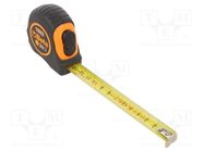 Measuring tape; L: 3m; Width: 16mm; Enclos.mat: ABS; Class: II BETA