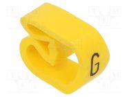 Markers; Marking: G; 8÷16mm; PVC; yellow; -30÷60°C; leaded; PA-3 PARTEX