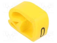 Markers; Marking: O; 8÷16mm; PVC; yellow; -30÷60°C; leaded; PA-3 PARTEX