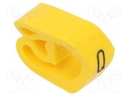 Markers; Marking: Q; 8÷16mm; PVC; yellow; -30÷60°C; leaded; PA-3 PARTEX