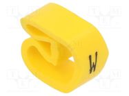 Markers; Marking: W; 8÷16mm; PVC; yellow; -30÷60°C; leaded; PA-3 