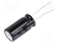 Capacitor: electrolytic; low ESR; THT; 1000uF; 35VDC; Ø12.5x25mm NICHICON