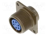 Connector: circular; socket; PIN: 6; female; soldering; 97; 13A AMPHENOL