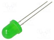 LED; 8mm; green; blinking; 1120÷1560mcd; 60°; 3÷5VDC; 20mA; 1.8Hz OPTOSUPPLY