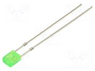 LED; rectangular; 3.2x3.2x4.15mm; yellow green; 68÷100mcd; 100° OPTOSUPPLY