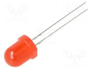 LED; 8mm; red; blinking; 220÷330mcd; 60°; 3÷5VDC; 20mA; Front: convex OPTOSUPPLY