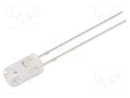 LED; 5mm; red; candle light effect; 750÷1120mcd; 120°; 2.5÷5VDC OPTOSUPPLY