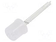 LED; RGB; 10mm; 68÷100mcd,150÷220mcd,330÷500mcd; 180°; Front: flat OPTOSUPPLY