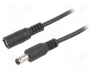 Cable; 2x0.5mm2; DC 5,5/2,5 plug,DC 5,5/2,5 socket; straight BQ CABLE