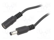 Cable; 2x0.5mm2; DC 5,5/2,5 plug,DC 5,5/2,5 socket; straight BQ CABLE