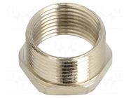 Thread adapter; Int.thread: M20; Ext.thread: PG16; brass HELLERMANNTYTON