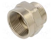 Thread adapter; Int.thread: M25; Ext.thread: PG16; brass HELLERMANNTYTON