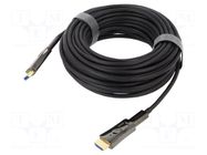 Cable; micro HDMI plug,both sides; PVC; HDMI 2.0,optical; 15m VCOM