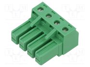 Pluggable terminal block; 7.62mm; ways: 4; straight; plug; female 