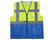 Reflection waistcoat; Size: L; yellow-blue; warning VIZWELL