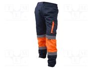 Dungarees; Size: S; orange-navy blue; warning VIZWELL