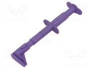 Clip-on probe; crocodile; 5A; 1kVDC; violet; Grip capac: max.25mm STÄUBLI