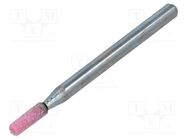 Grindingstone; Ø: 2mm; Ø: 3mm; aluminium oxide; Mounting: rod 3mm PG PROFESSIONAL