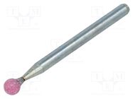 Grindingstone; Ø: 4mm; Ø: 3mm; aluminium oxide; Mounting: rod 3mm PG PROFESSIONAL