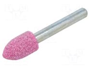 Grindingstone; Ø: 12mm; Ø: 6mm; aluminium oxide; Mounting: rod 6mm PG PROFESSIONAL