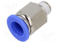 Push-in fitting; straight; -0.95÷15bar; nickel plated brass 