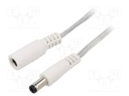 Cable; 2x0.5mm2; DC 5,5/2,1 plug,DC 5,5/2,1 socket; straight BQ CABLE