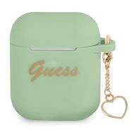 Guess GUA2LSCHSN AirPods cover green/green Silicone Charm Heart Collection, Guess