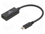 Adapter; DisplayPort 1.2,USB 3.1; 0.15m; black; black; Cablexpert GEMBIRD