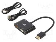 Adapter; 0.15m; Support: 1080p,4K,FullHD,UHD 2160p GEMBIRD