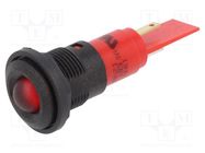 Indicator: LED; prominent; red; 12VDC; 12VAC; Ø16mm; IP67; plastic CML INNOVATIVE TECHNOLOGIES