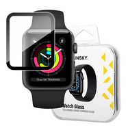 Wozinsky Watch Glass Hybrid Glass for Apple Watch 3 38mm / Watch 2 38mm / Watch 1 38mm Black, Wozinsky