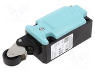 Limit switch; lever R 20mm, plastic roller Ø22mm; NO + NC; 10A SIEMENS