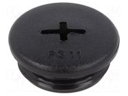 Stopper; PG11; polyamide; black; Thread: PG; 6mm; 10pcs. ALPHA WIRE