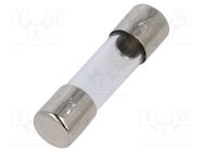 Fuse: fuse; quick blow; 500mA; 220VAC; cylindrical,glass; 5x20mm SCHURTER