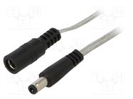 Cable; 2x0.5mm2; DC 5,5/2,5 plug,DC 5,5/2,5 socket; straight BQ CABLE