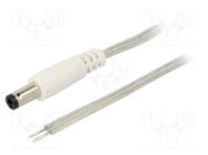 Cable; 2x0.5mm2; DC 5,5/2,5 plug,DC 5,5/2,5 socket; straight BQ CABLE