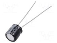 Capacitor: electrolytic; THT; 10uF; 50VDC; Ø6.3x7mm; Pitch: 2.5mm PANASONIC