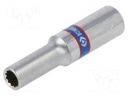 Socket; 12-angles,socket spanner; 5.5mm; 1/4"; long KING TONY