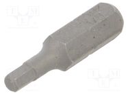 Screwdriver bit; hex key; HEX 1/8"; Overall len: 25mm KING TONY