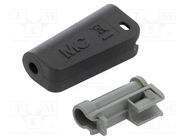 Plug case; black; Overall len: 36.3mm; Socket size: 4mm STÄUBLI