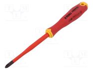 Screwdriver; insulated,slim; Phillips; PH2; ERGONIC® FELO