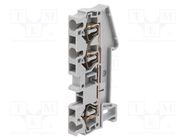 Splice terminal: rail; 0.08÷4mm2; ways: 1; terminals: 3; grey; ST PHOENIX CONTACT